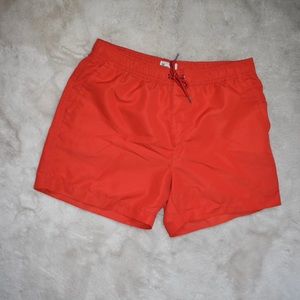 Forever 21 neon red swim trunks